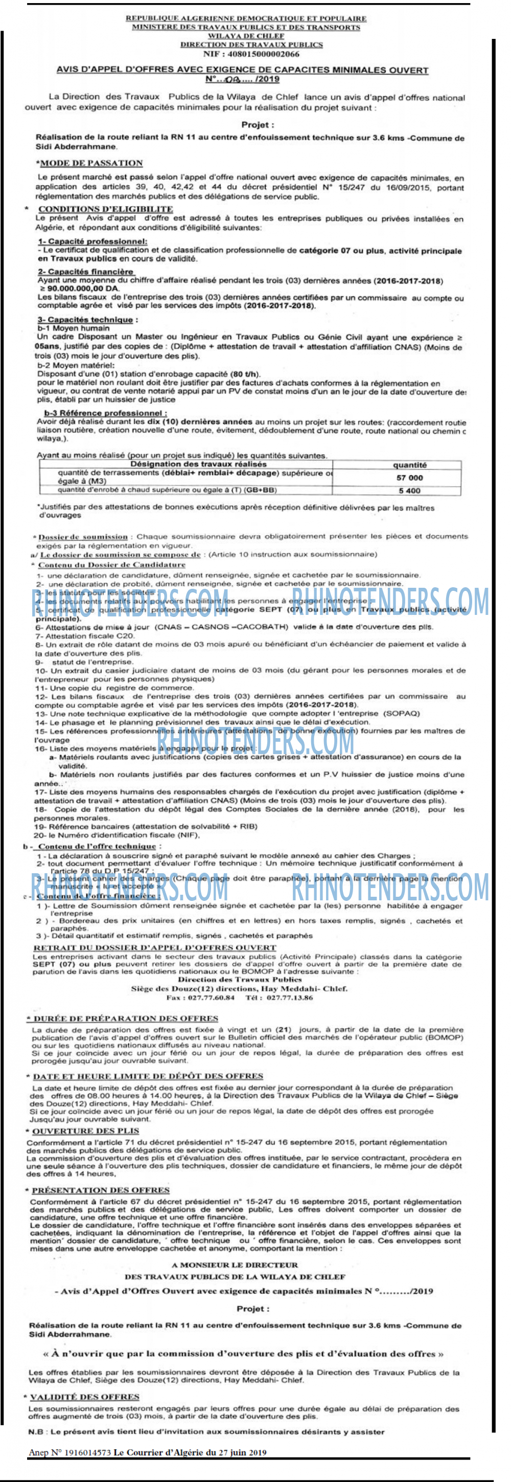Le Courrier d'Algerie