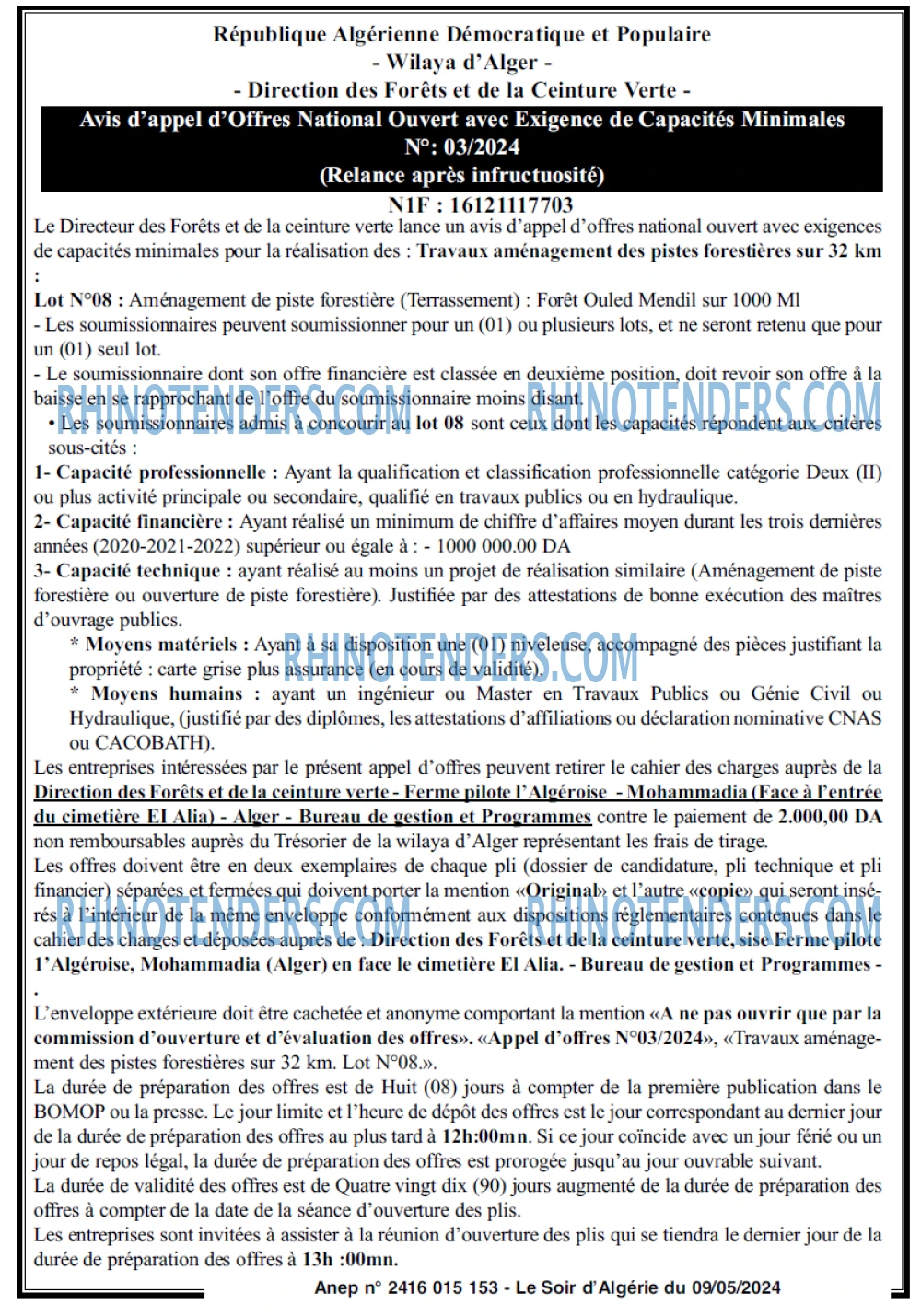 LE SOIR D'ALGERIE