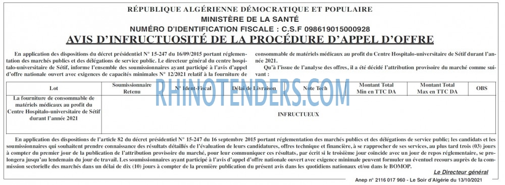 LE SOIR D'ALGERIE