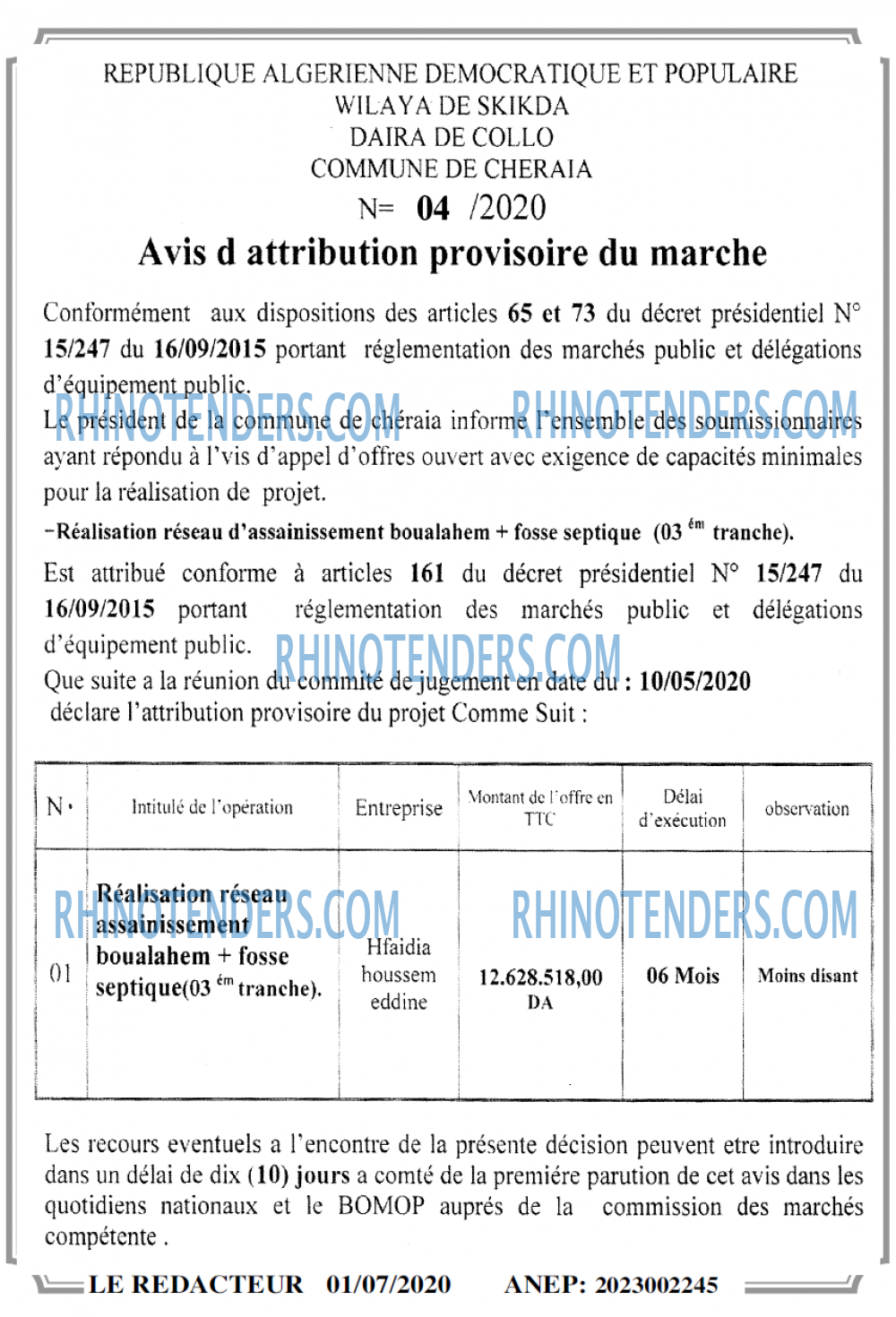 LE REDACTEUR