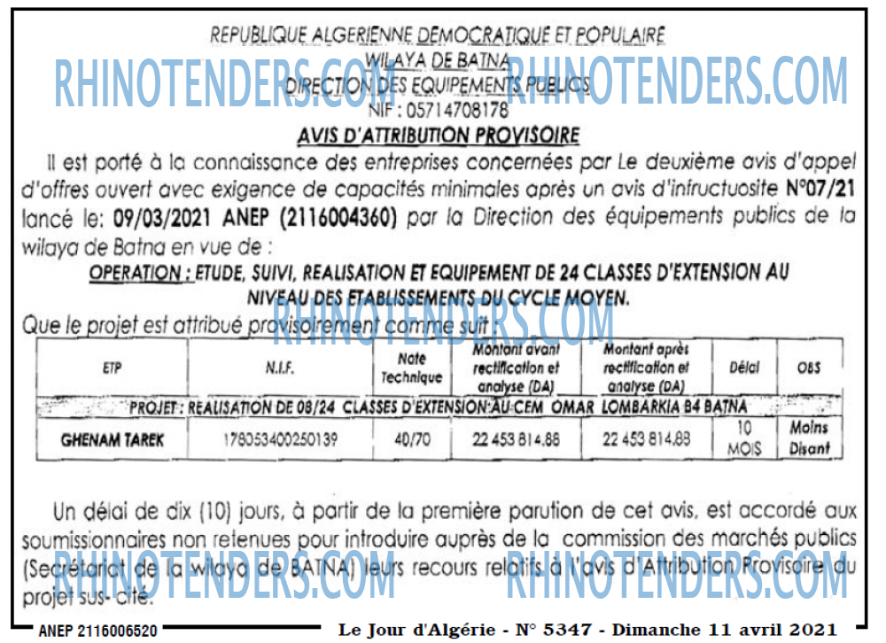 Le Jour d'Algérie