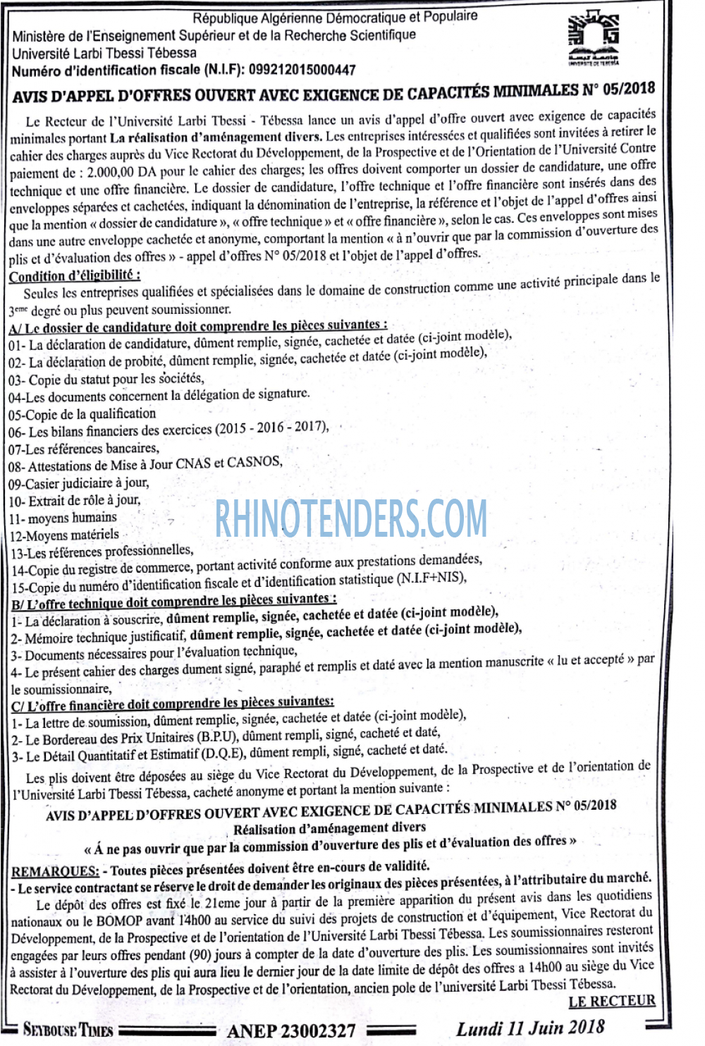 SEYBOUSSE TIMES