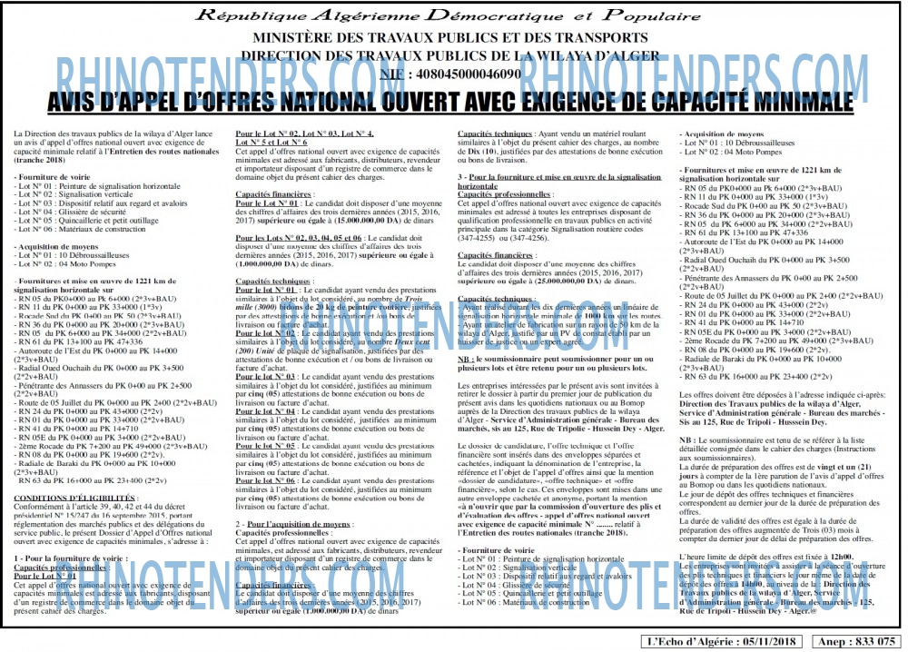 L'ECHO D'ALGERIE