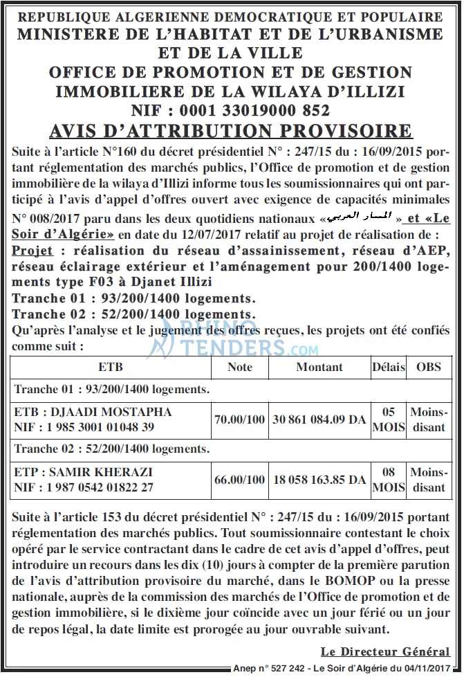 LE SOIR D'ALGERIE