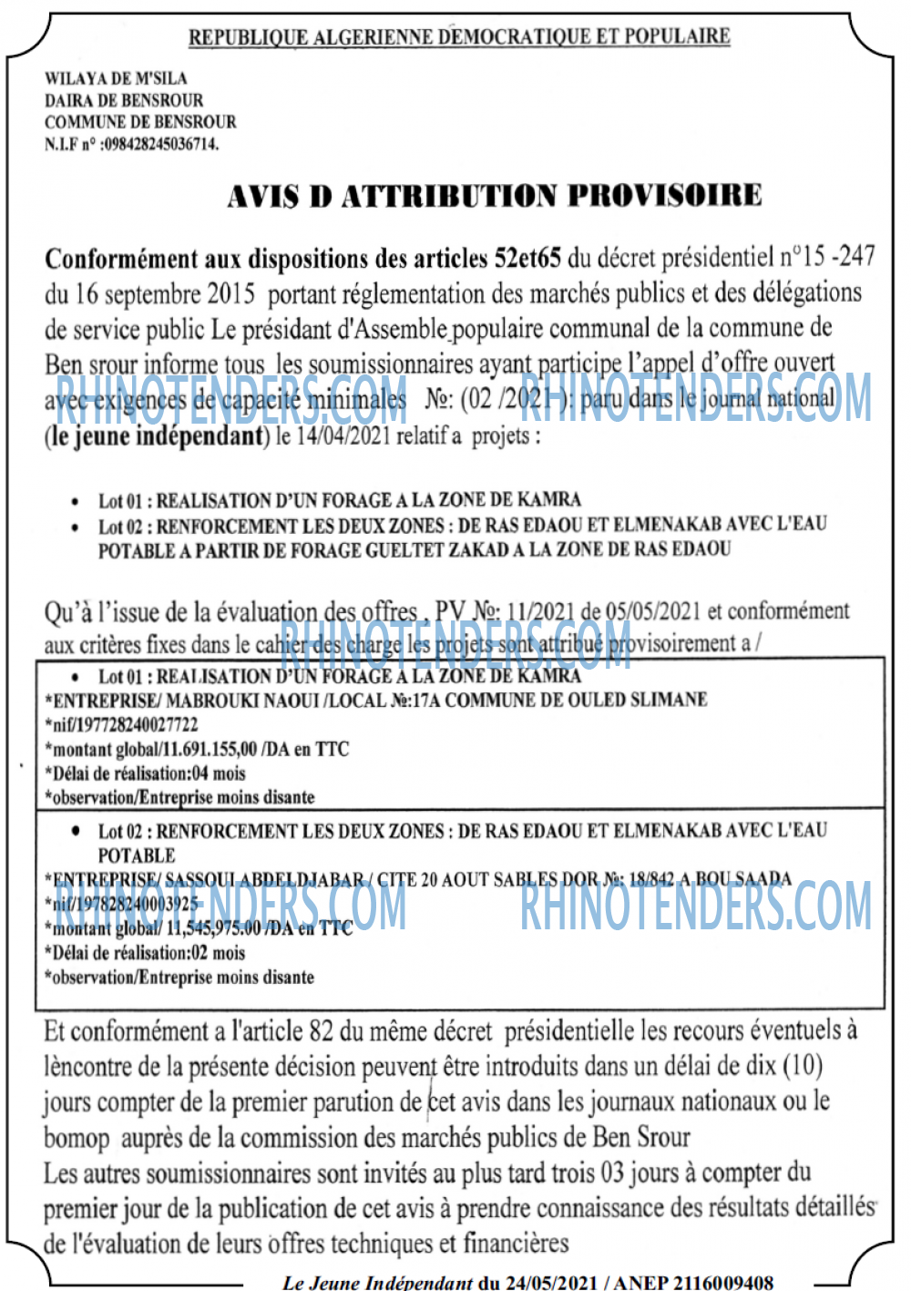 Jeune Independant