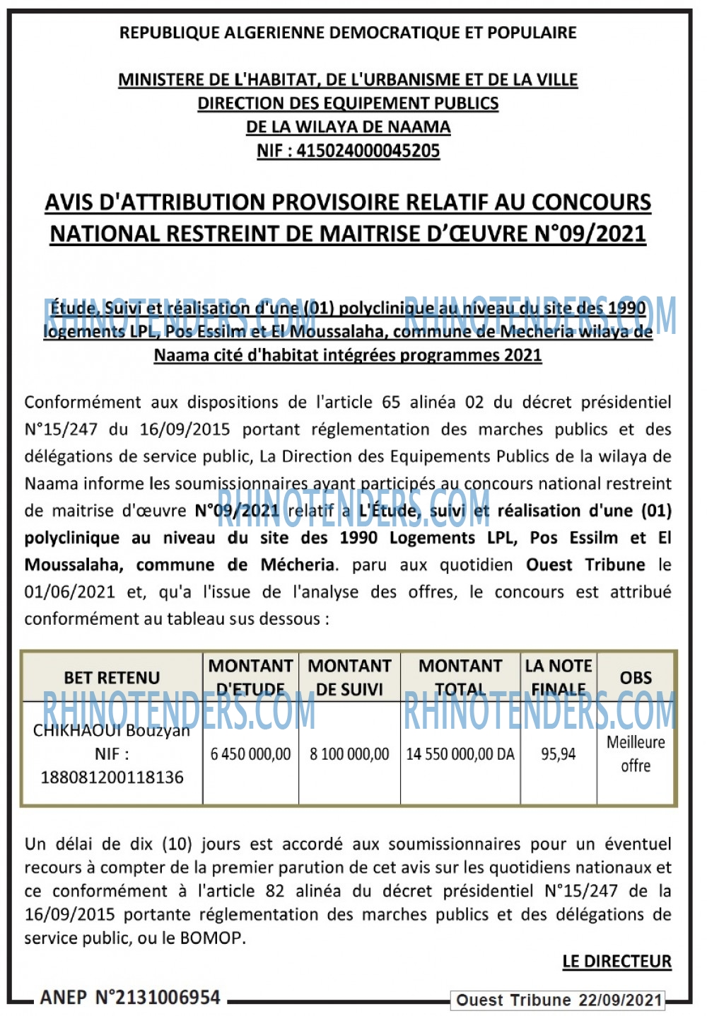 ouest TRIBUNE