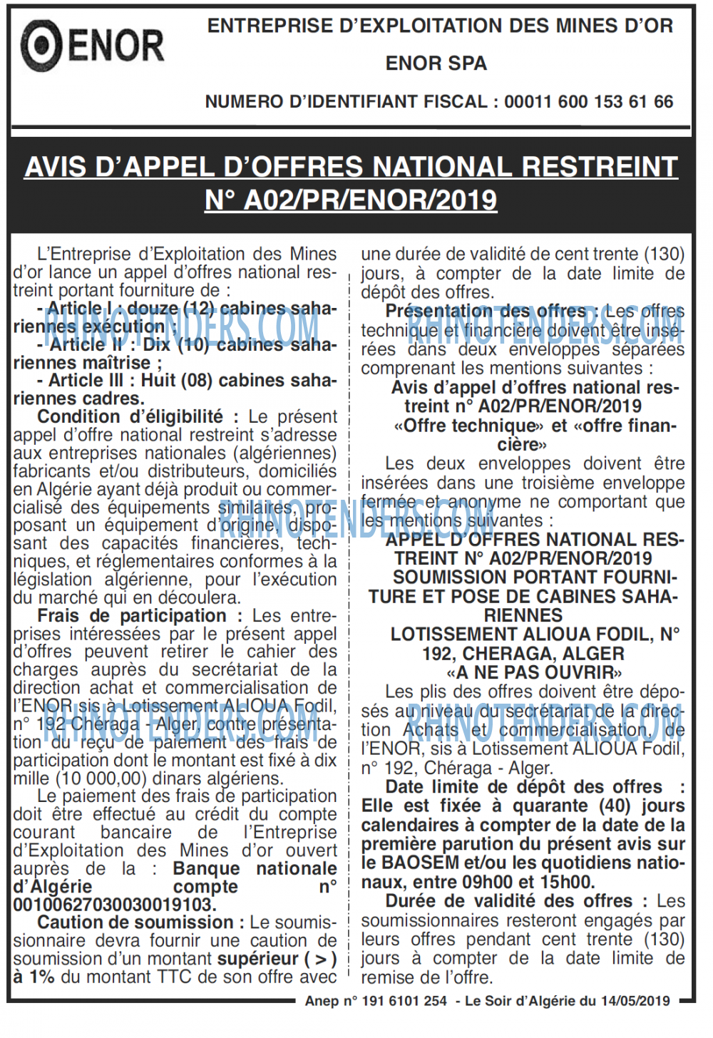 LE SOIR D'ALGERIE