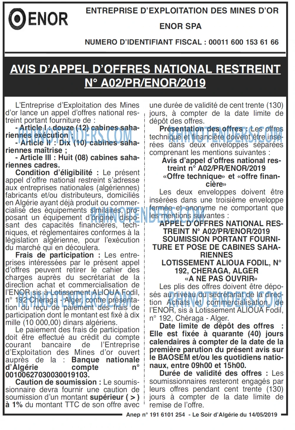 LE SOIR D'ALGERIE