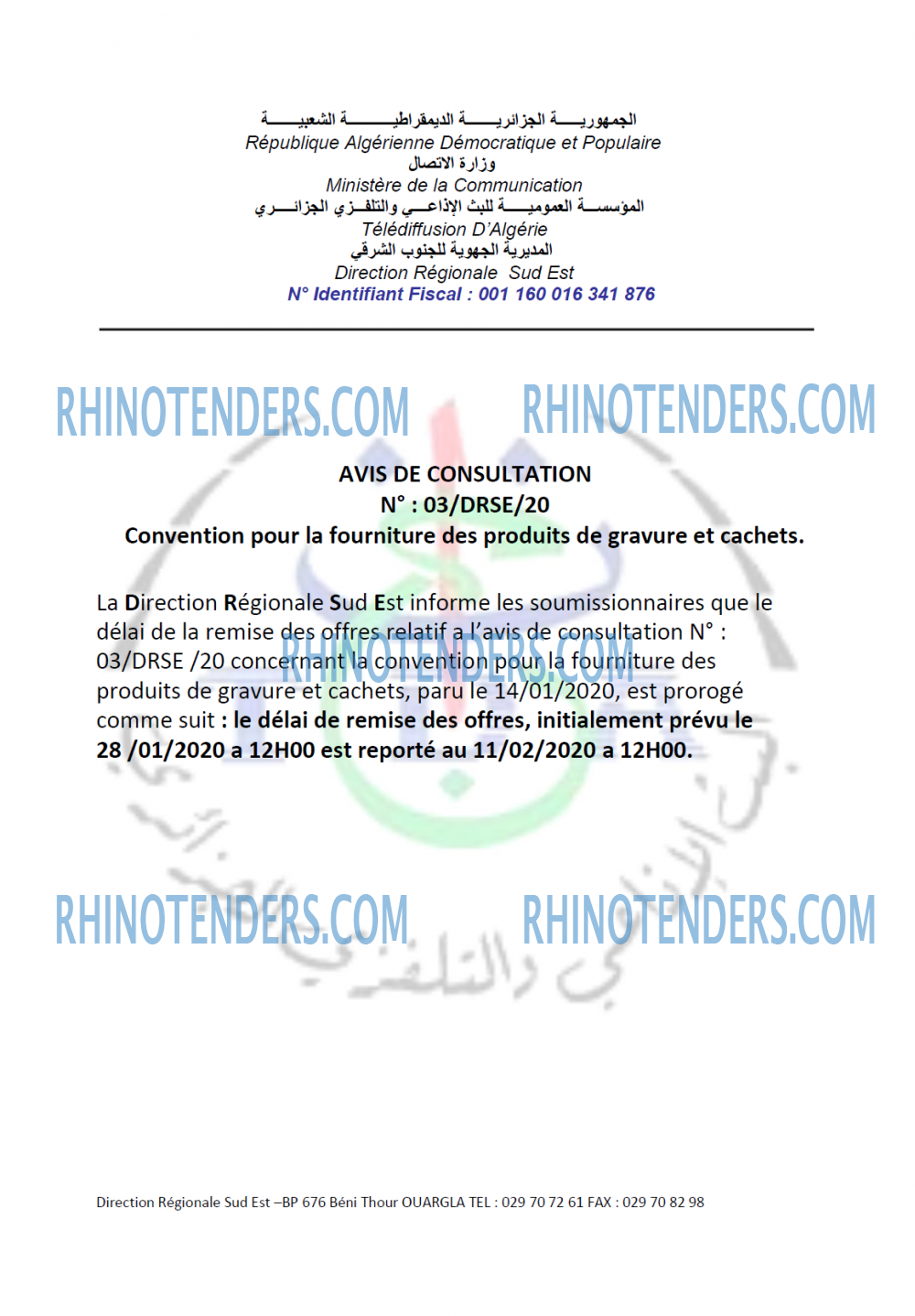 TDA - Télédiffusion d'Algérie