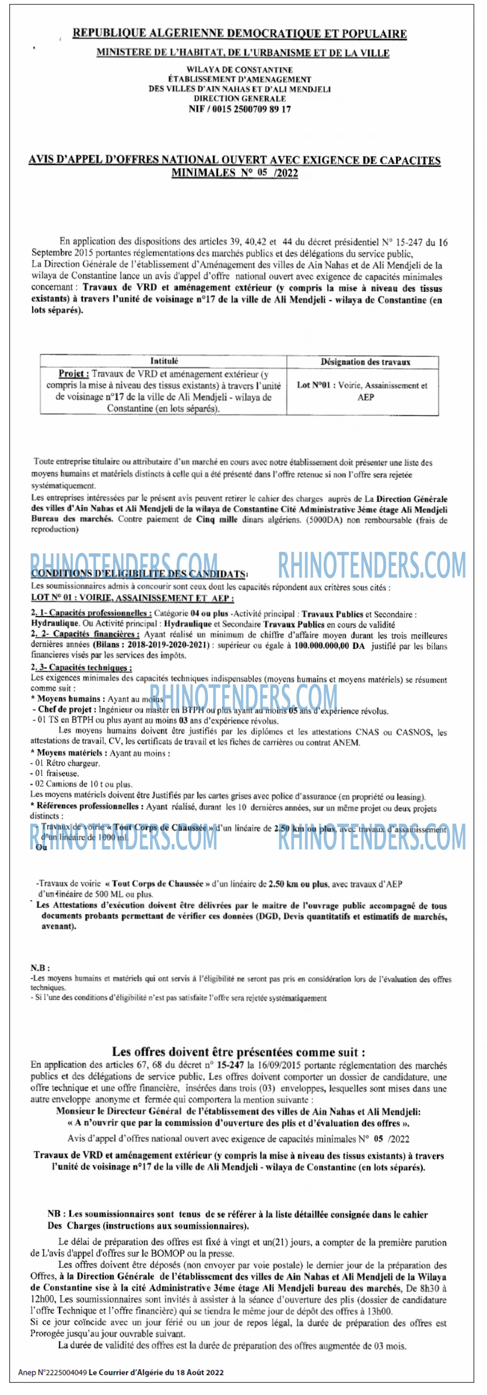 Le Courrier d'Algerie