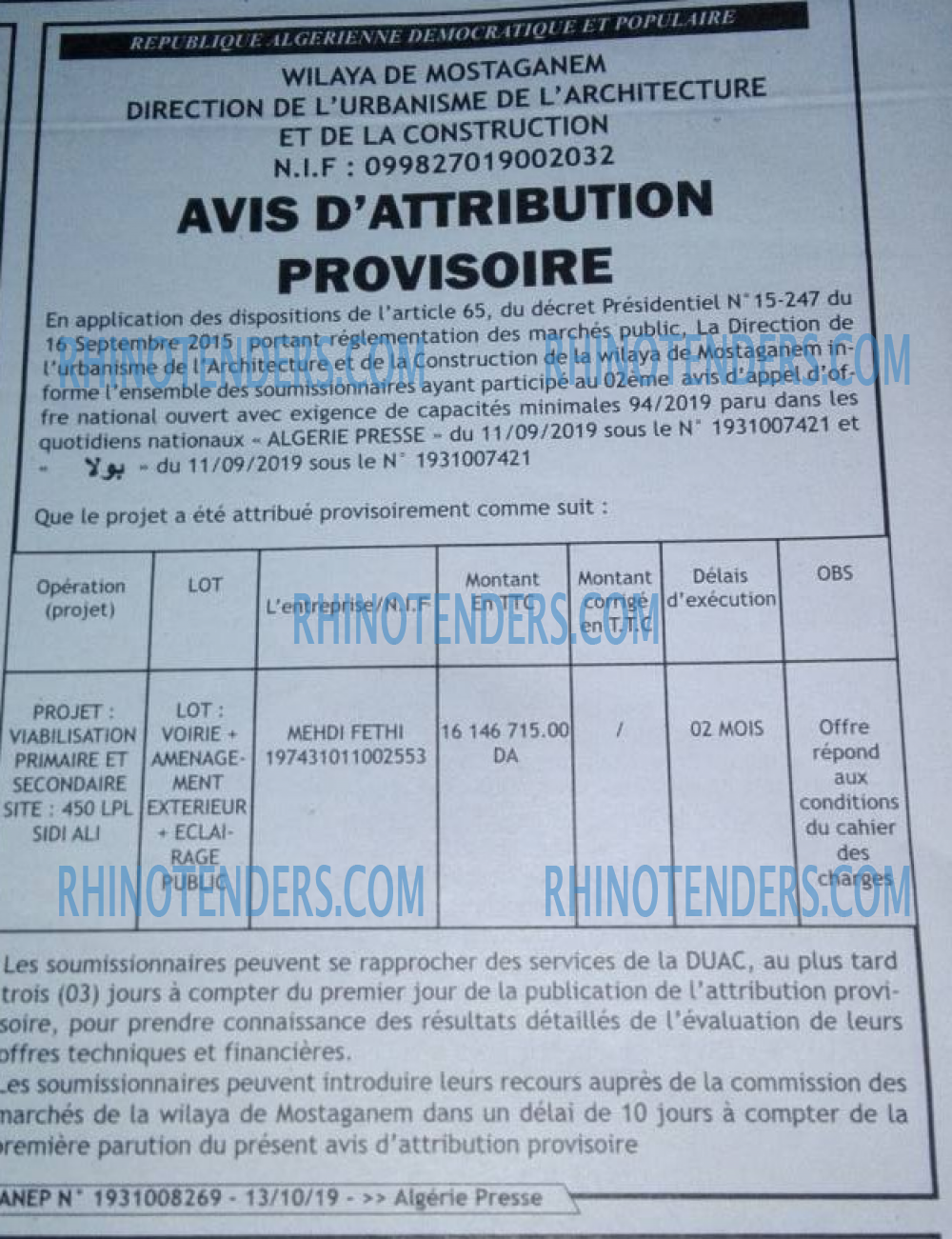 ALGERIE PRESSE