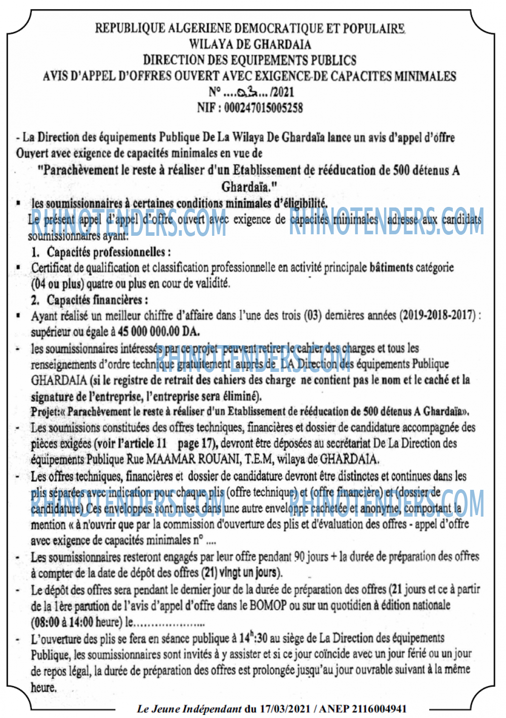 Le jeune indépendant