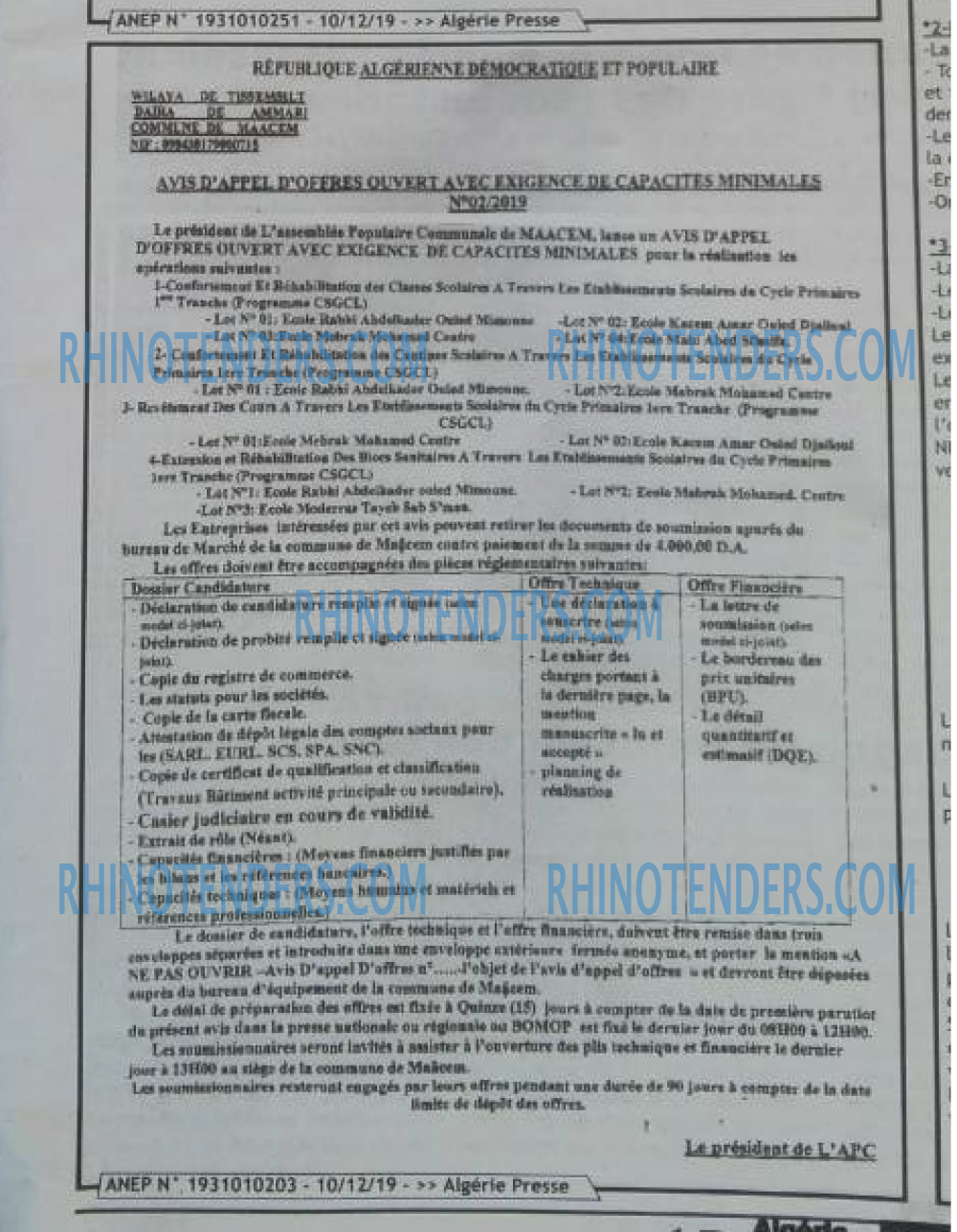 ALGERIE PRESSE