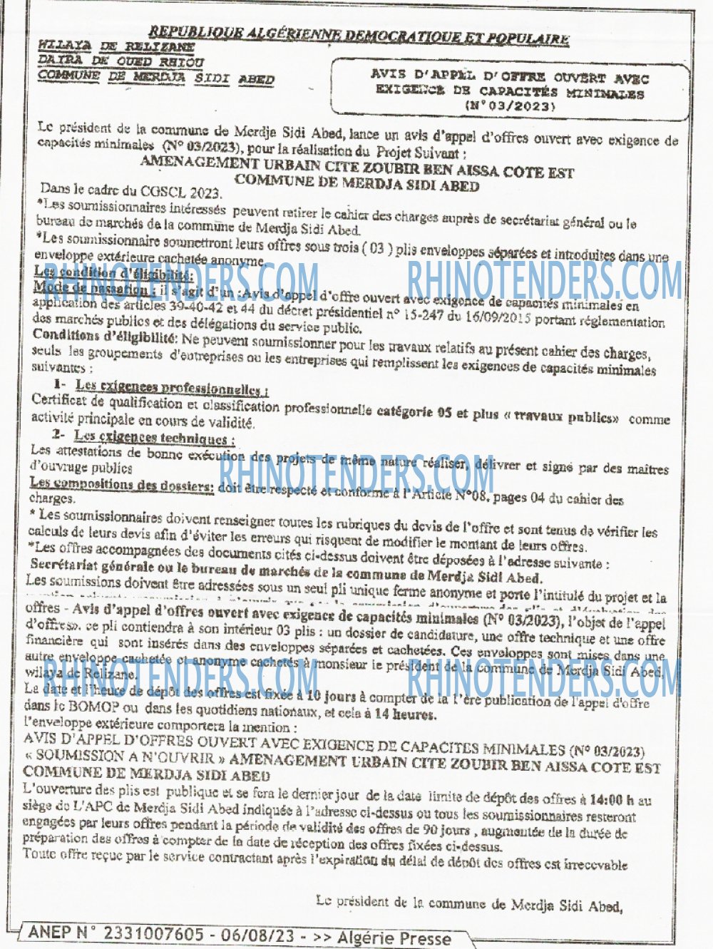 ALGERIE PRESSE