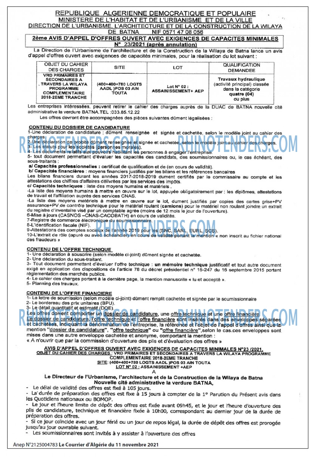 Le Courrier d'Algerie