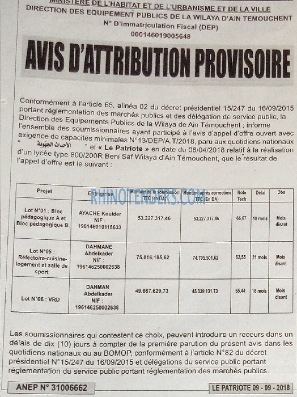 LE PATRIOTE