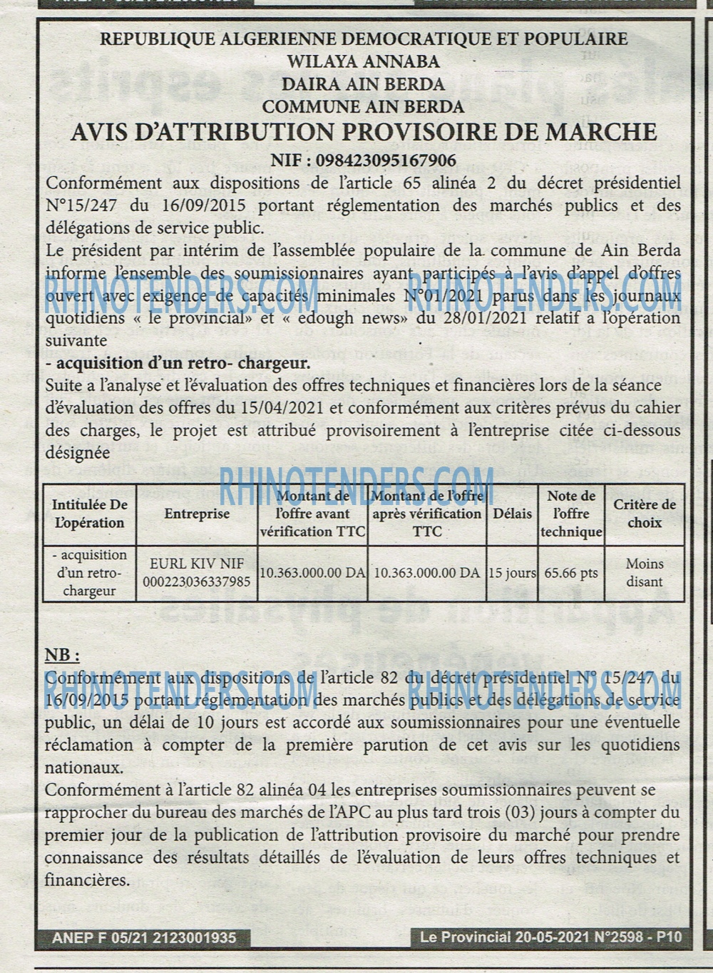 LE PROVINCIAL