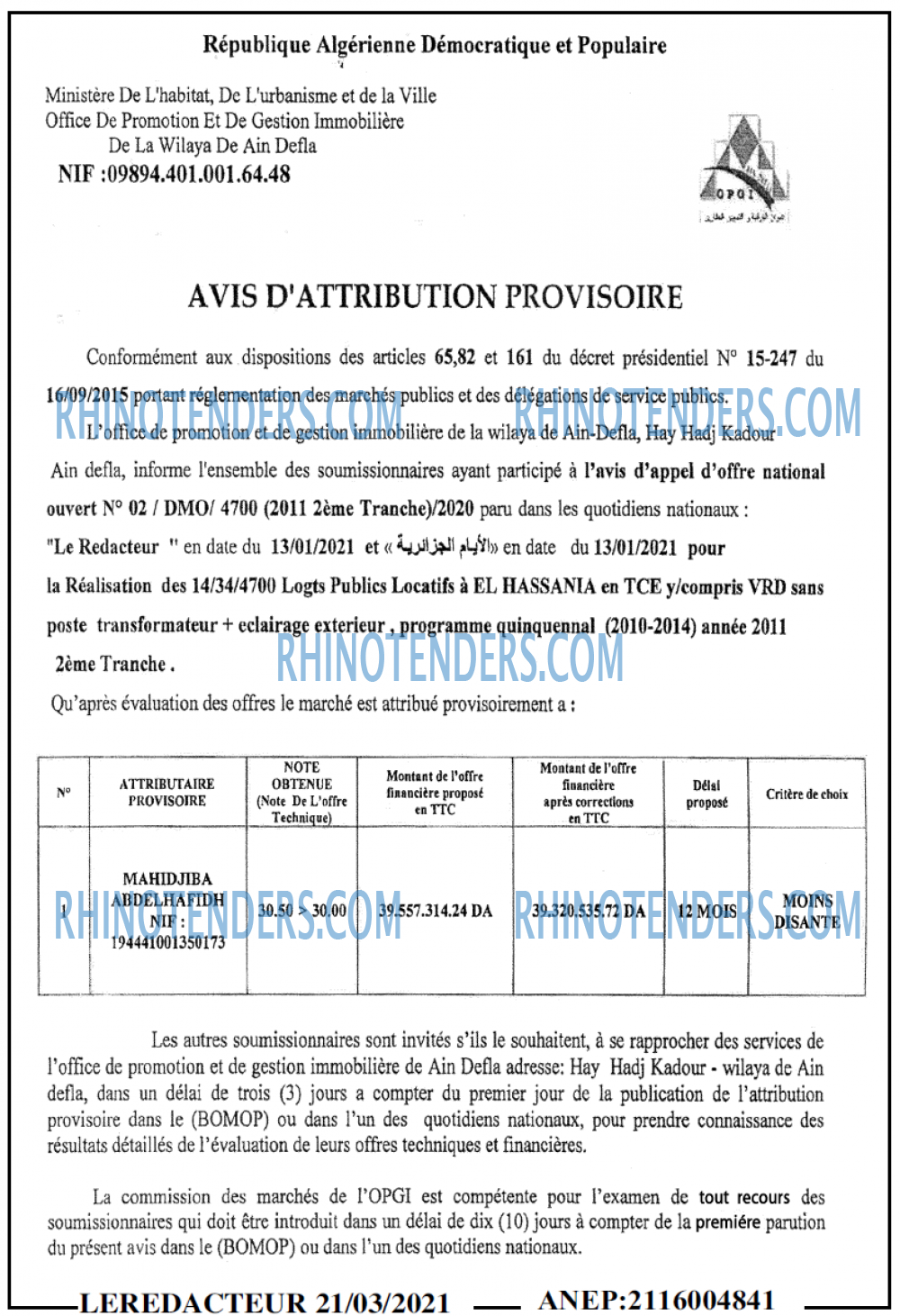 LE REDACTEUR