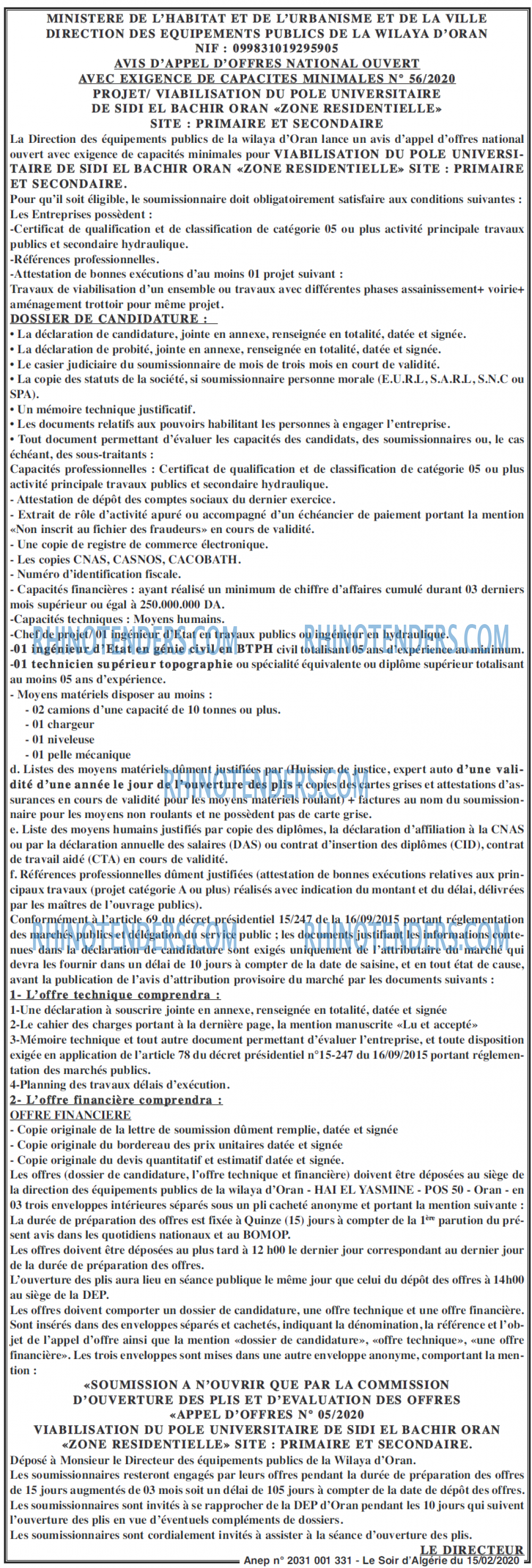 LE SOIR D'ALGERIE