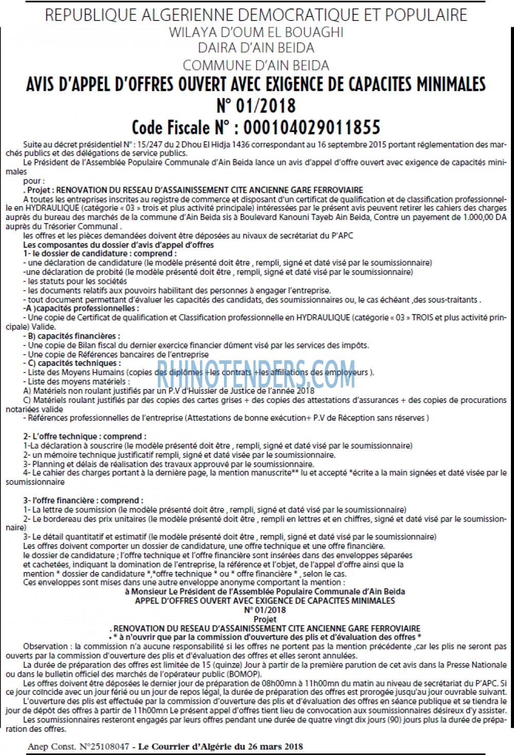 Le Courrier d'Algerie