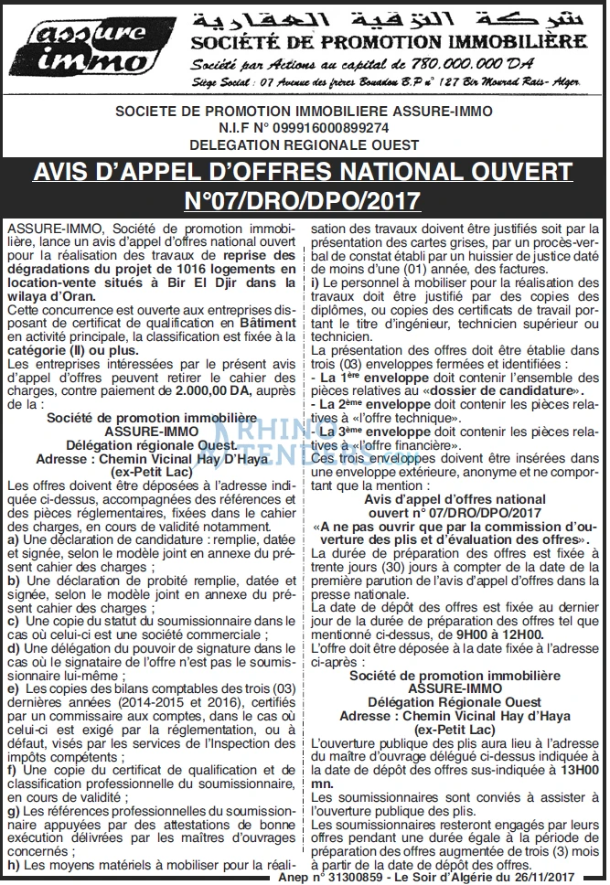 LE SOIR D'ALGERIE