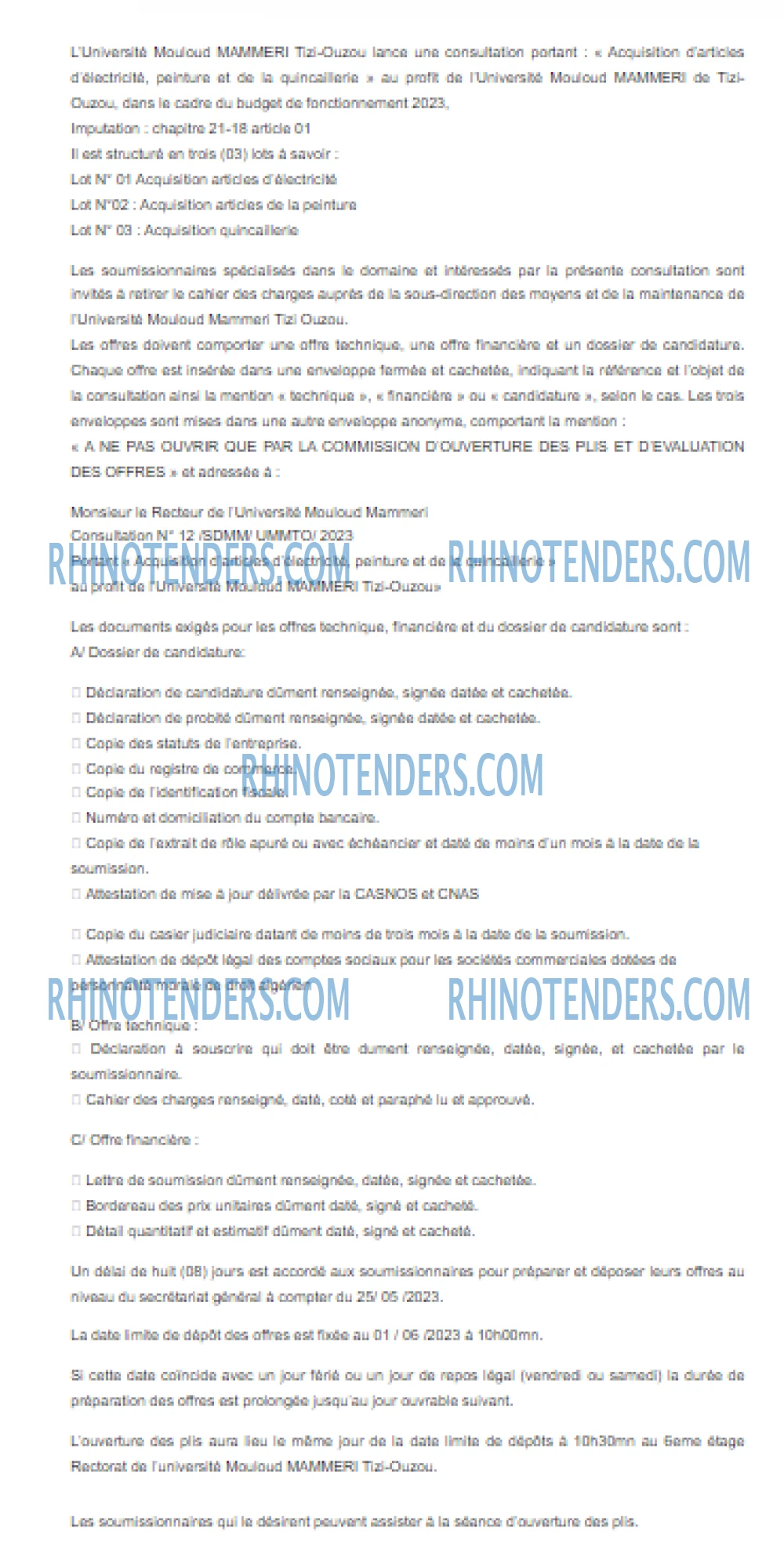 Rhinotenders