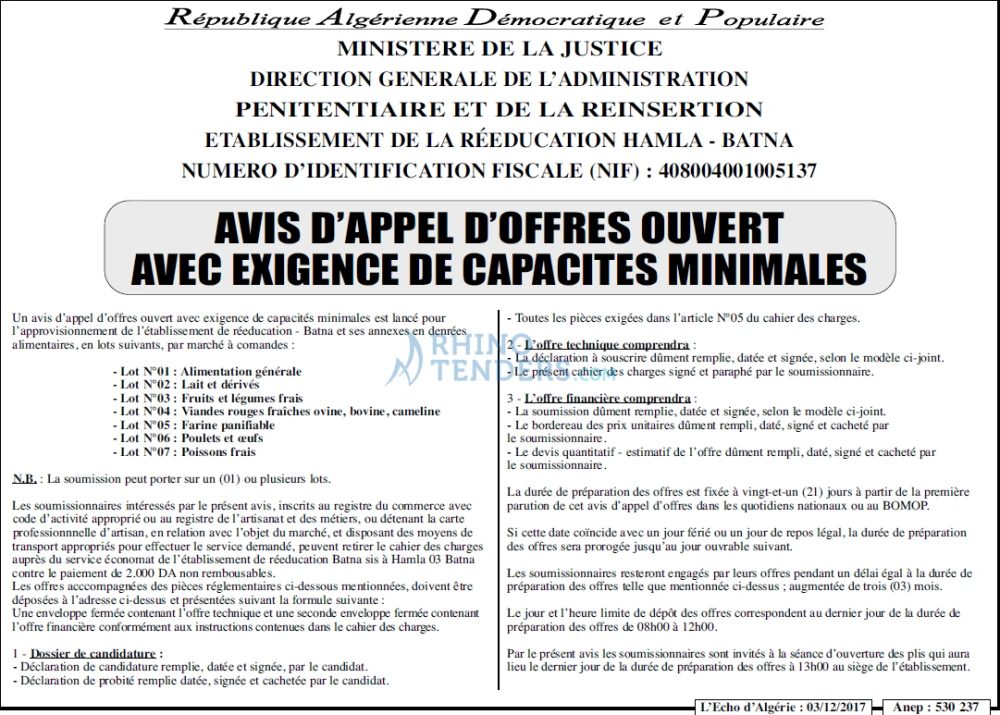 L'ECHO D'ALGERIE