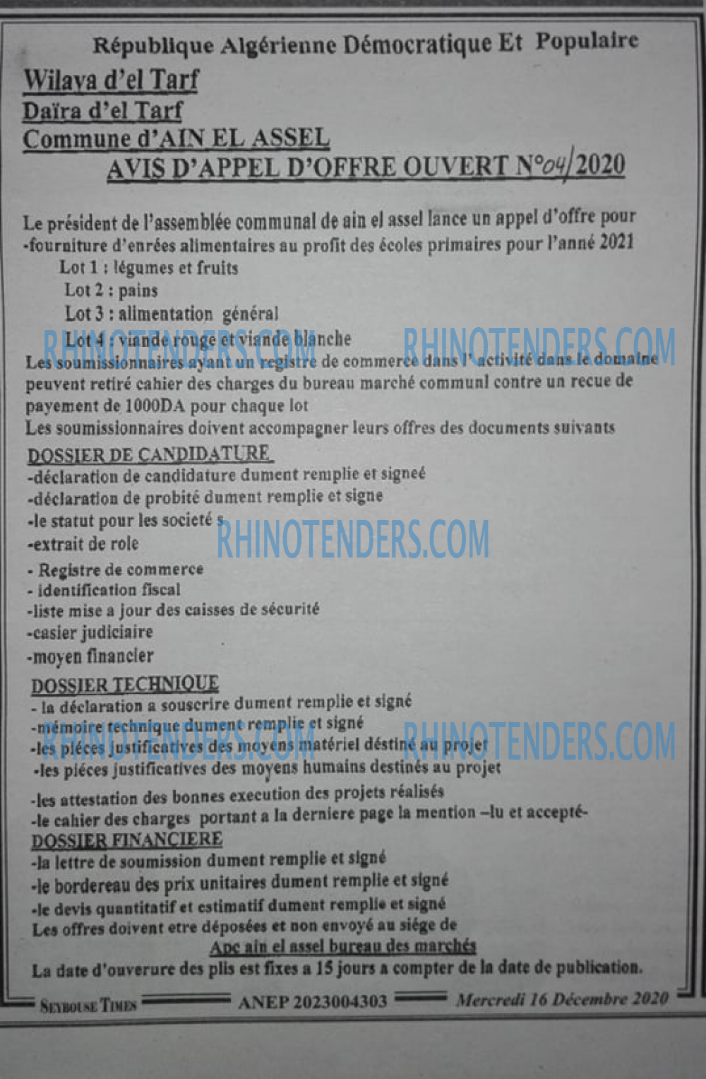 SEYBOUSSE TIMES