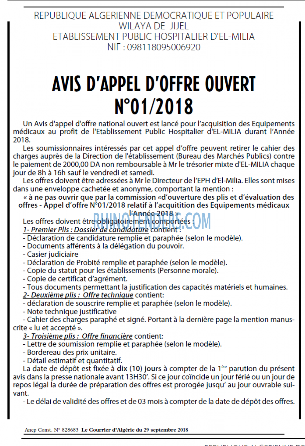 Le Courrier d'Algerie