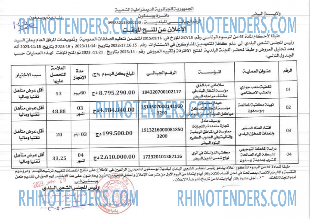 Rhinotenders