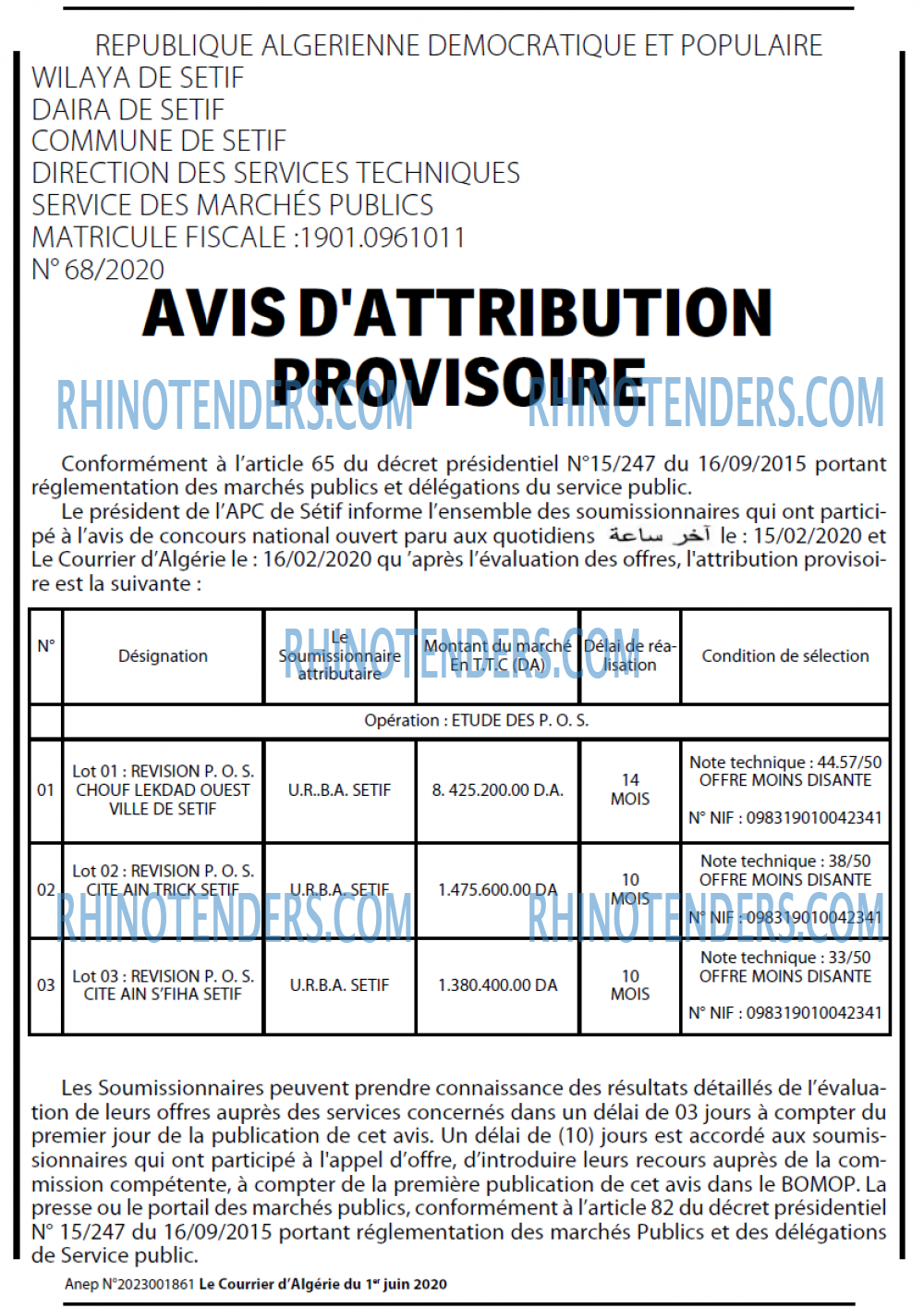 Le Courrier d'Algerie