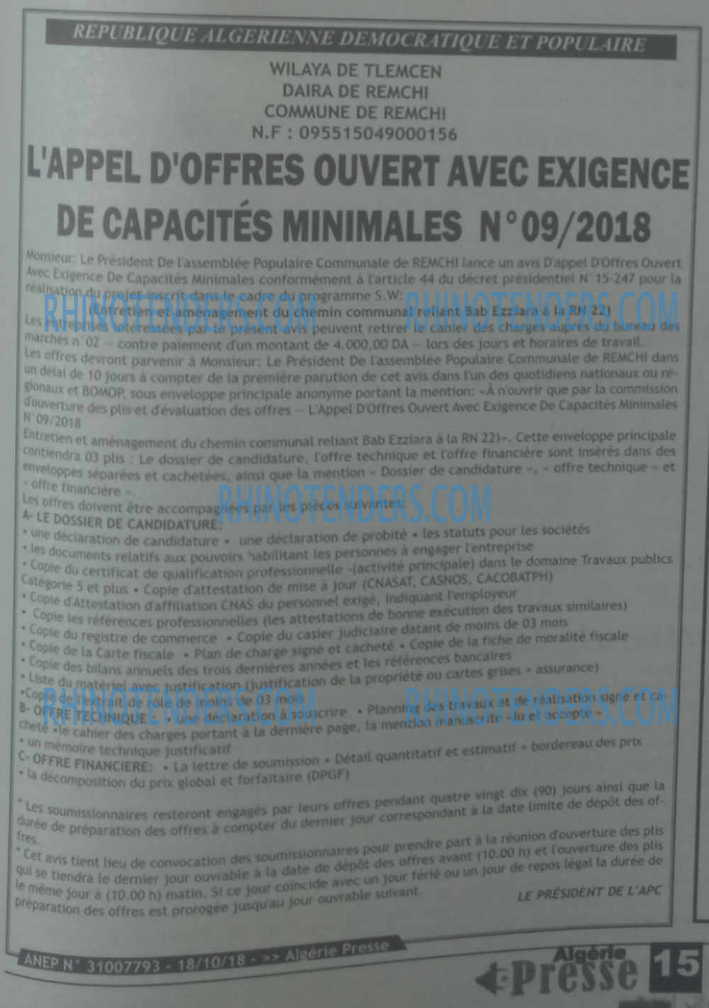 ALGERIE PRESSE