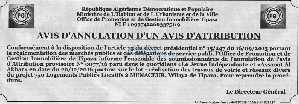 Le jeune indépendant