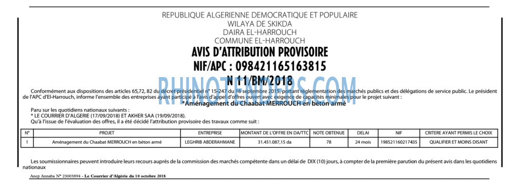 Le Courrier d'Algerie