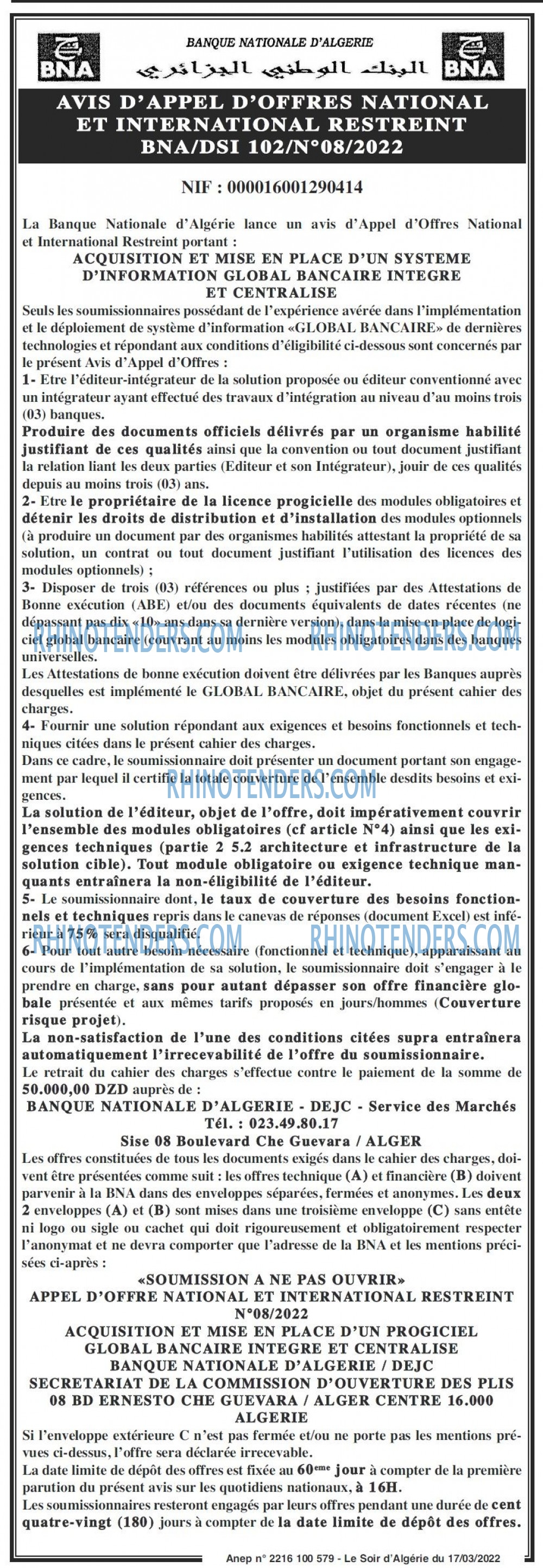 LE SOIR D'ALGERIE