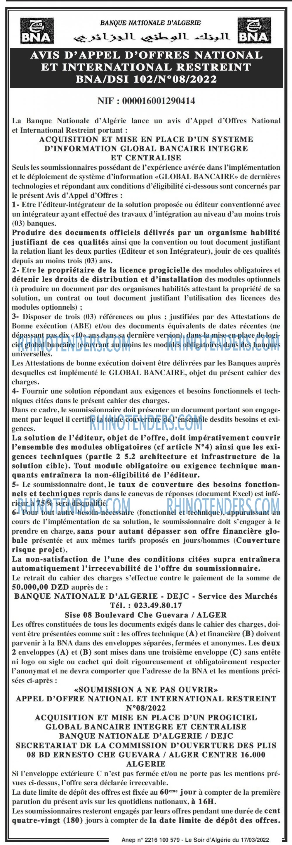 LE SOIR D'ALGERIE