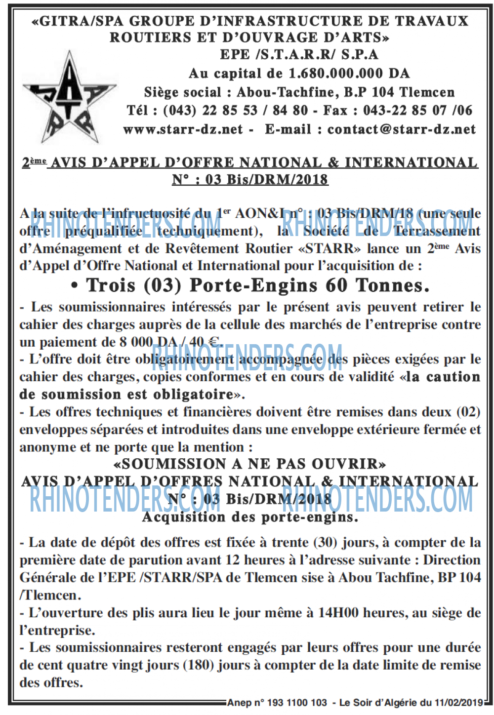 LE SOIR D'ALGERIE
