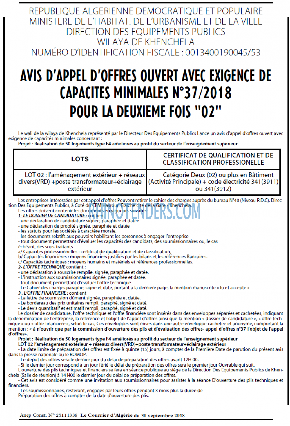Le Courrier d'Algerie
