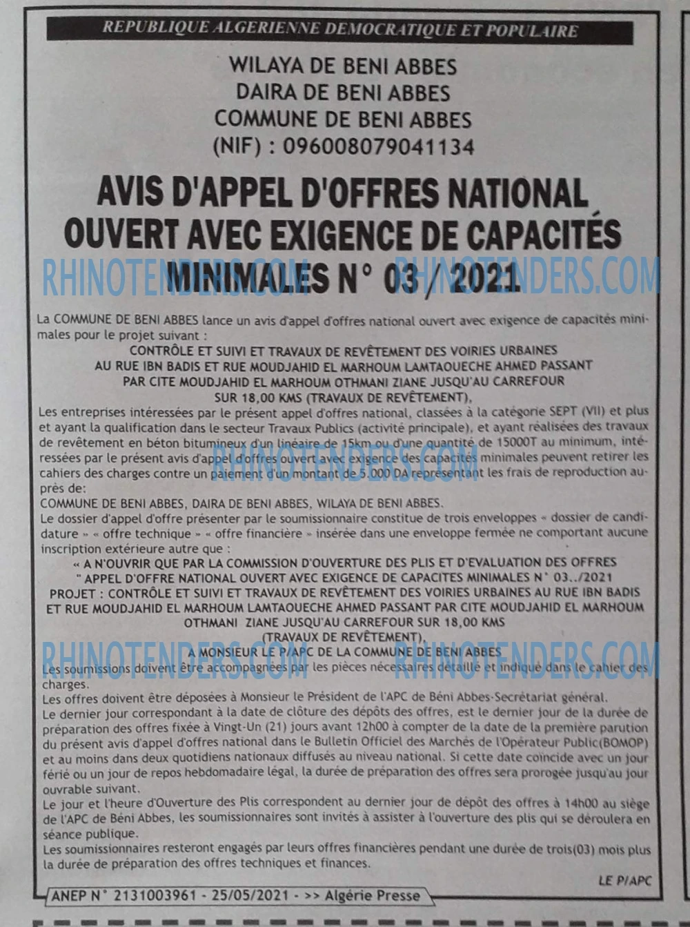 ALGERIE PRESSE