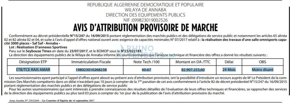 Le Courrier d'Algerie