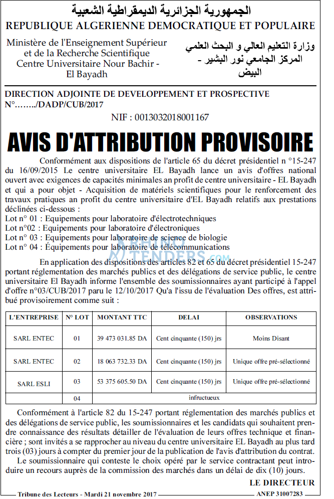 TRIBUNE DES LECTEURS