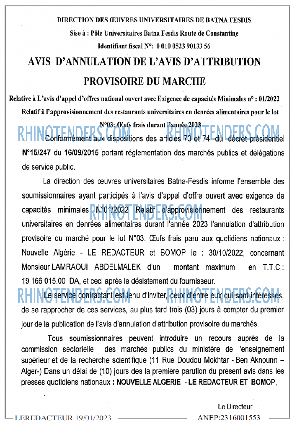 LE REDACTEUR