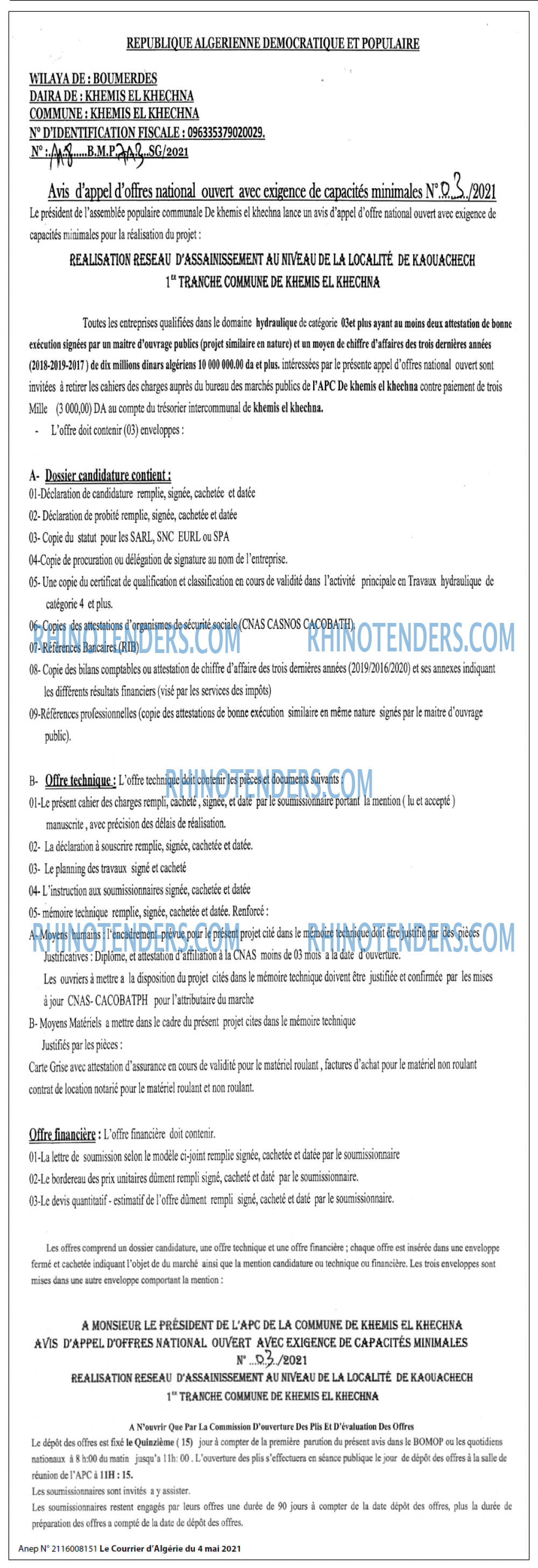 Le Courrier d'Algerie