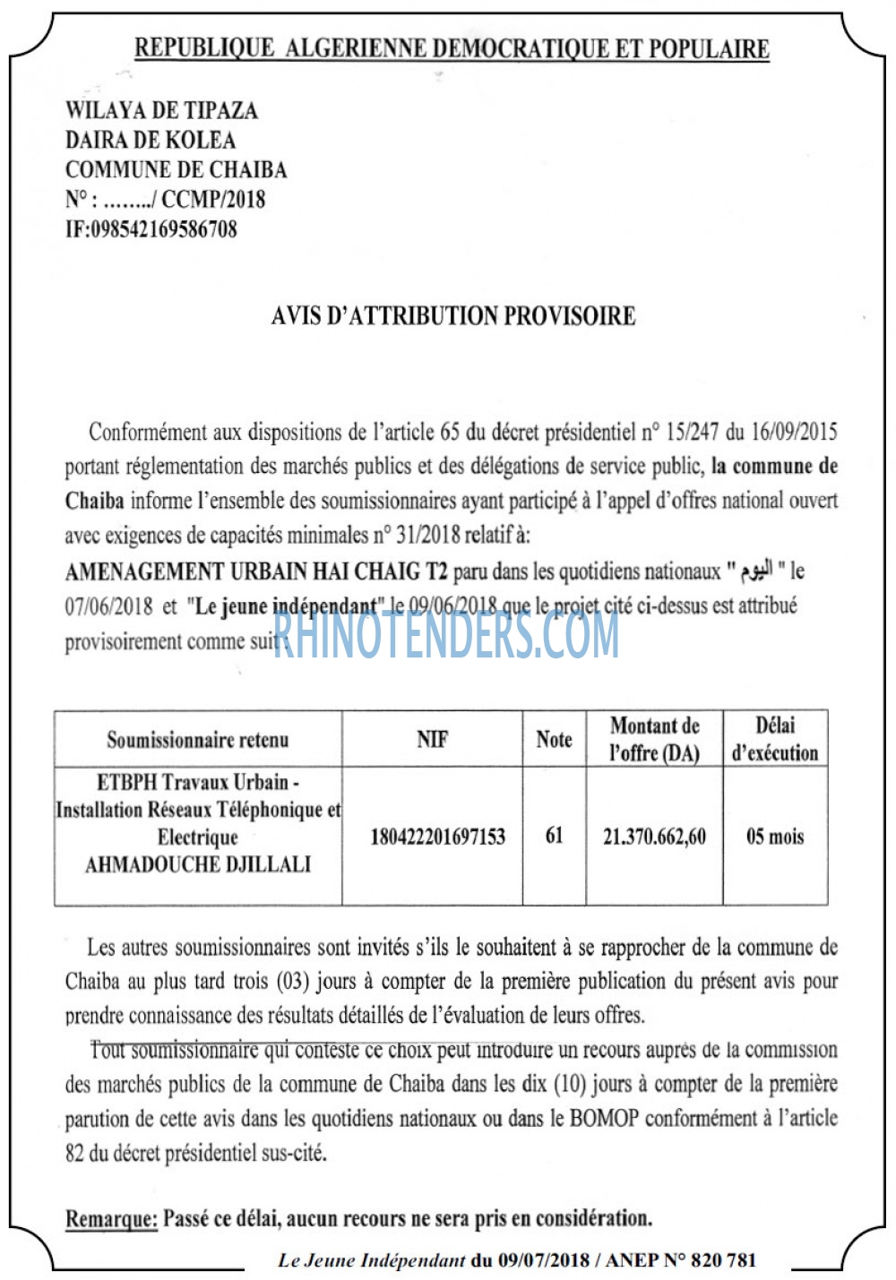 Jeune Independant