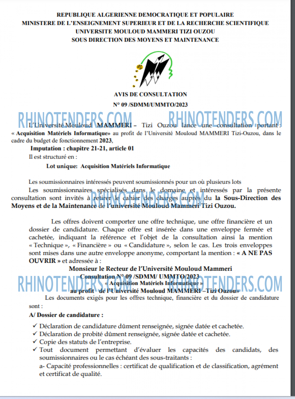 Rhinotenders
