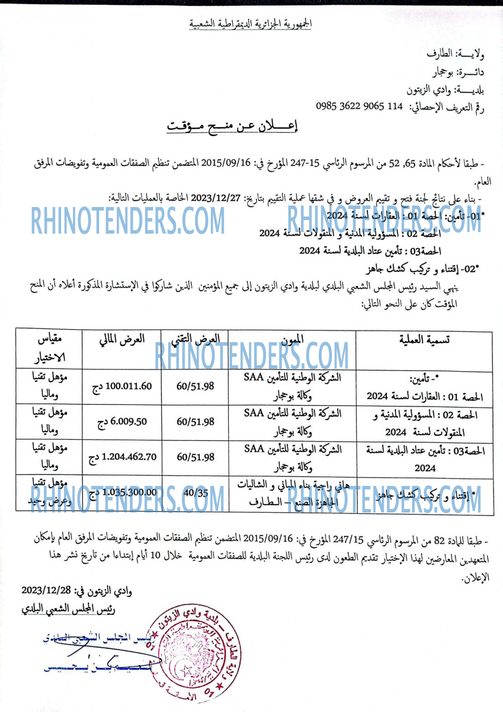 Rhinotenders