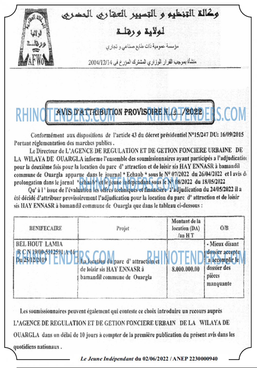 Jeune Independant