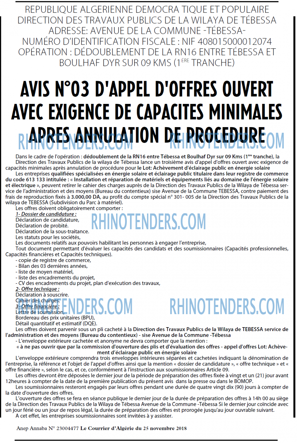 Le Courrier d'Algerie