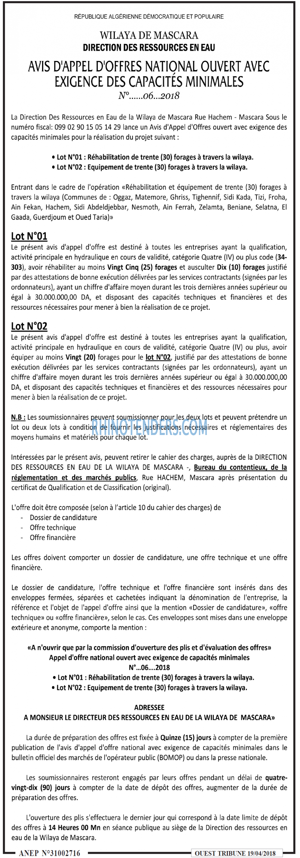 ouest TRIBUNE