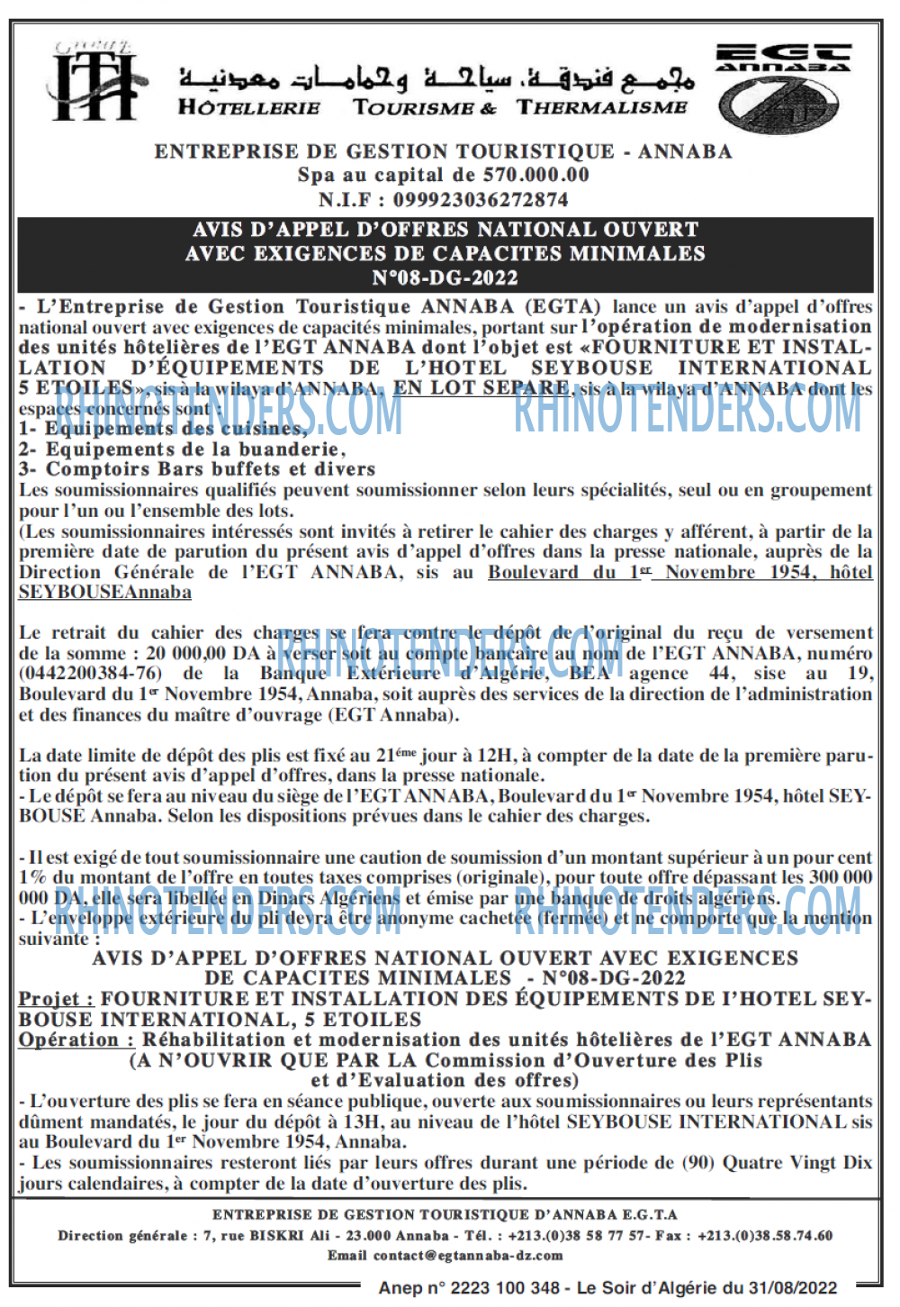 LE SOIR D'ALGERIE